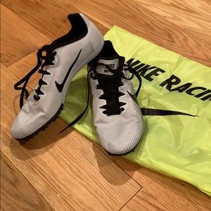 NIKE outdoor track with sprinting track spikes